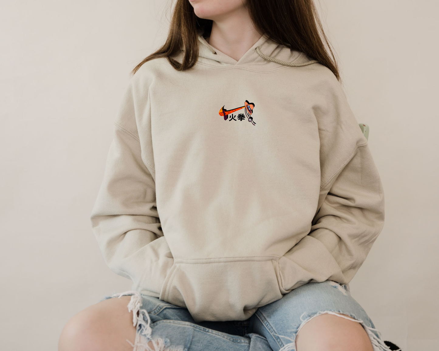 Ace One Piece Character Design Hoodie Front