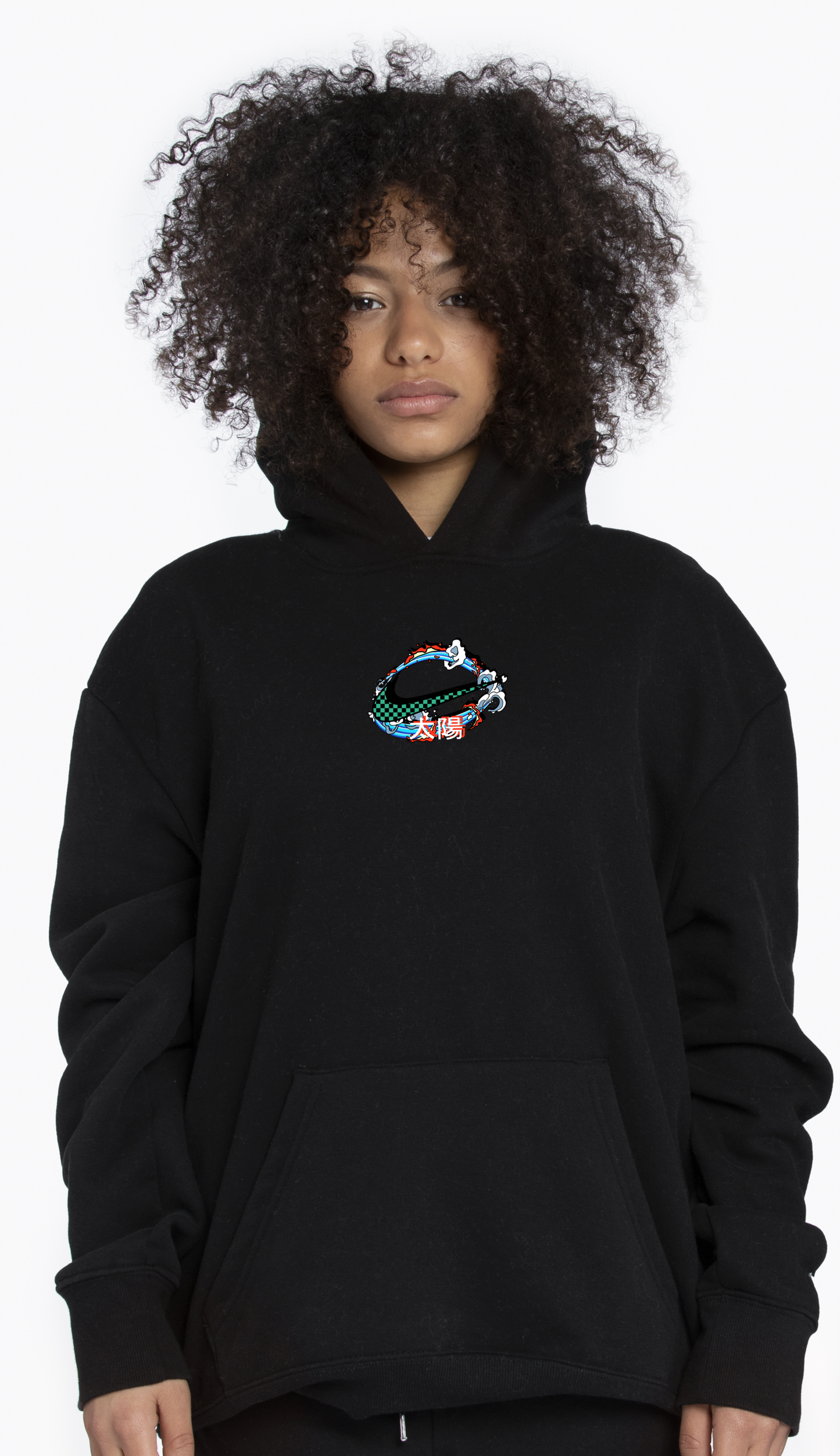 Tanjiro Demon Slayer Swoosh Character Design Hoodie Front