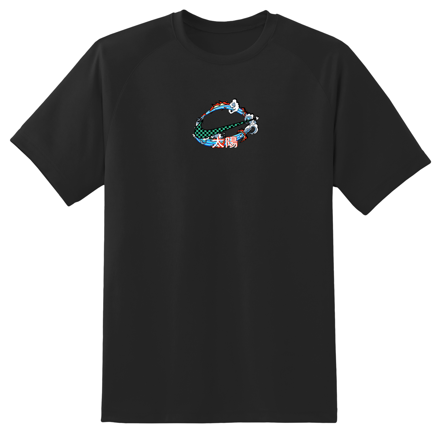 Tanjiro Demon Slayer Swoosh Character Design Tee Front