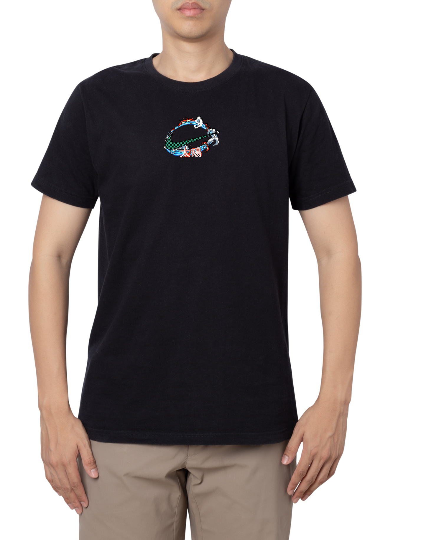 Tanjiro Demon Slayer Swoosh Character Design Tee Front