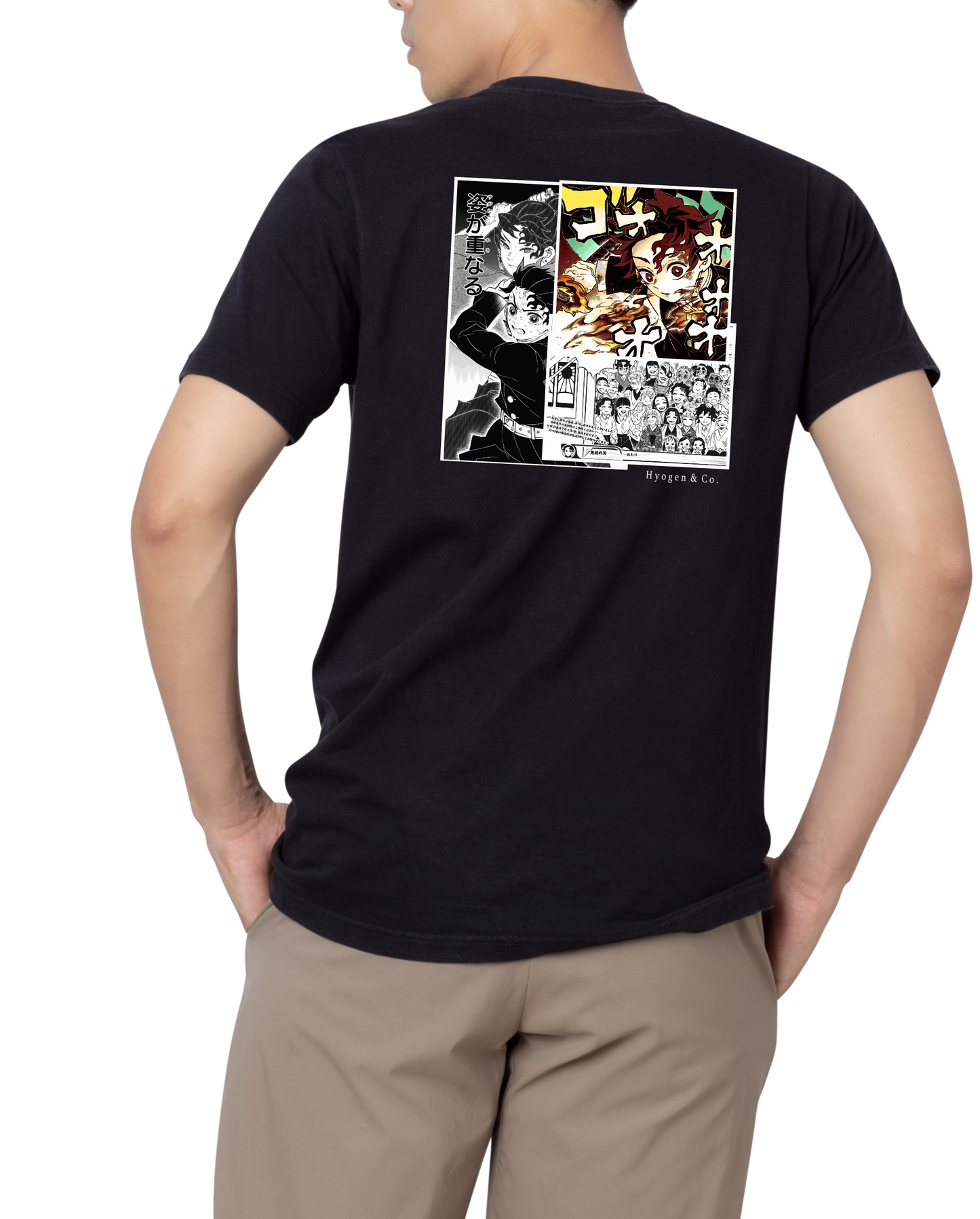 Tanjiro Demon Slayer Swoosh Character Design Tee Back